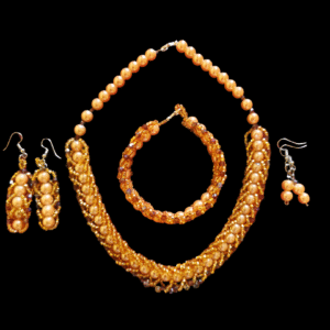 Exquisite Ladies Jewellery Set (Necklace + Bracelet + Earrings)