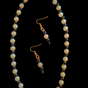 Off-white and black Bead Necklace