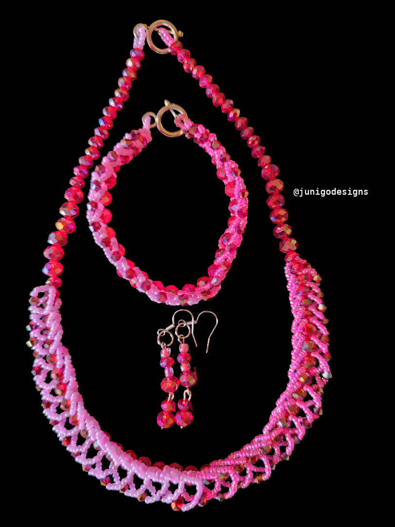 Pink Ladies Jewellery Set