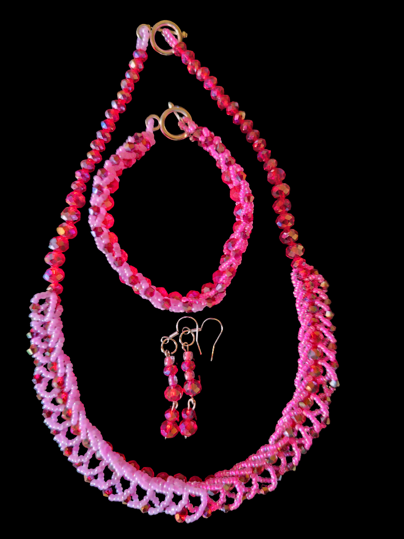 Pink Ladies Jewellery Set